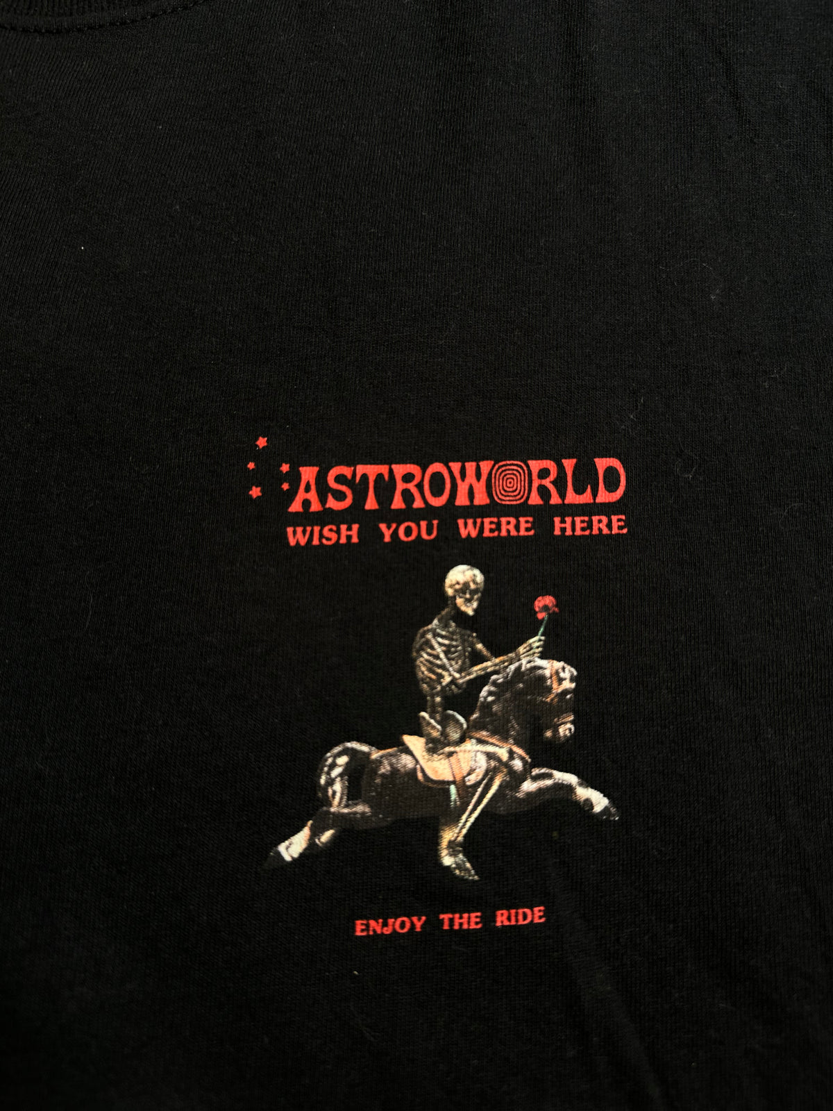 Astroworld Skeleton Tee Black Size Large
