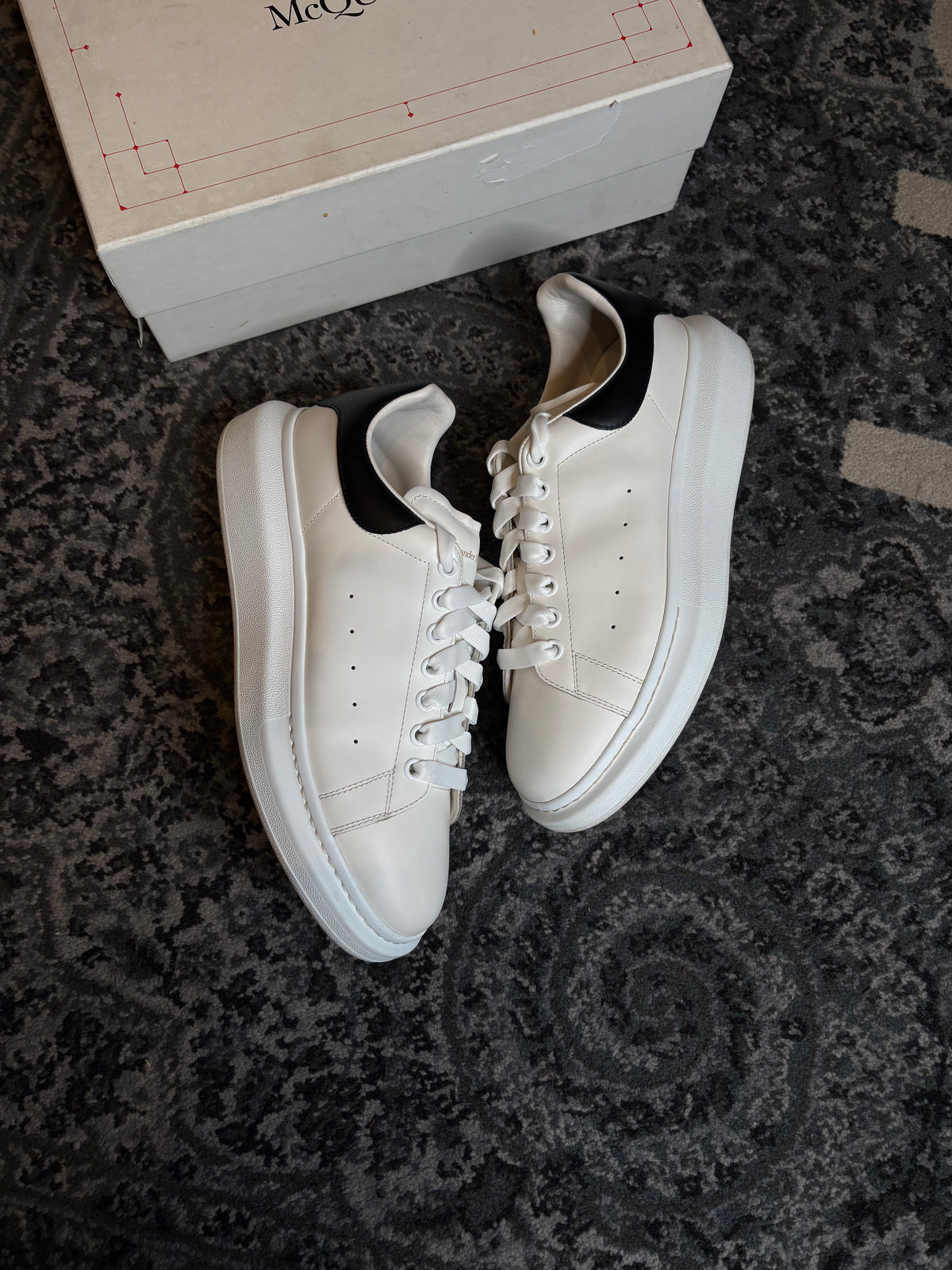 Alexander McQueen Oversized “Black and White” Clean Og Size 12(45 EU)