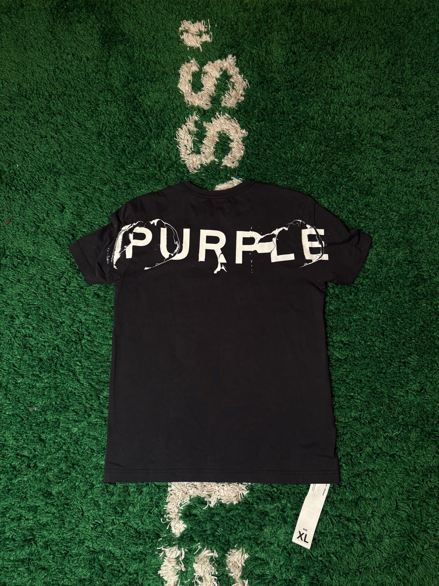 Purple Logo Tee Black Size Small