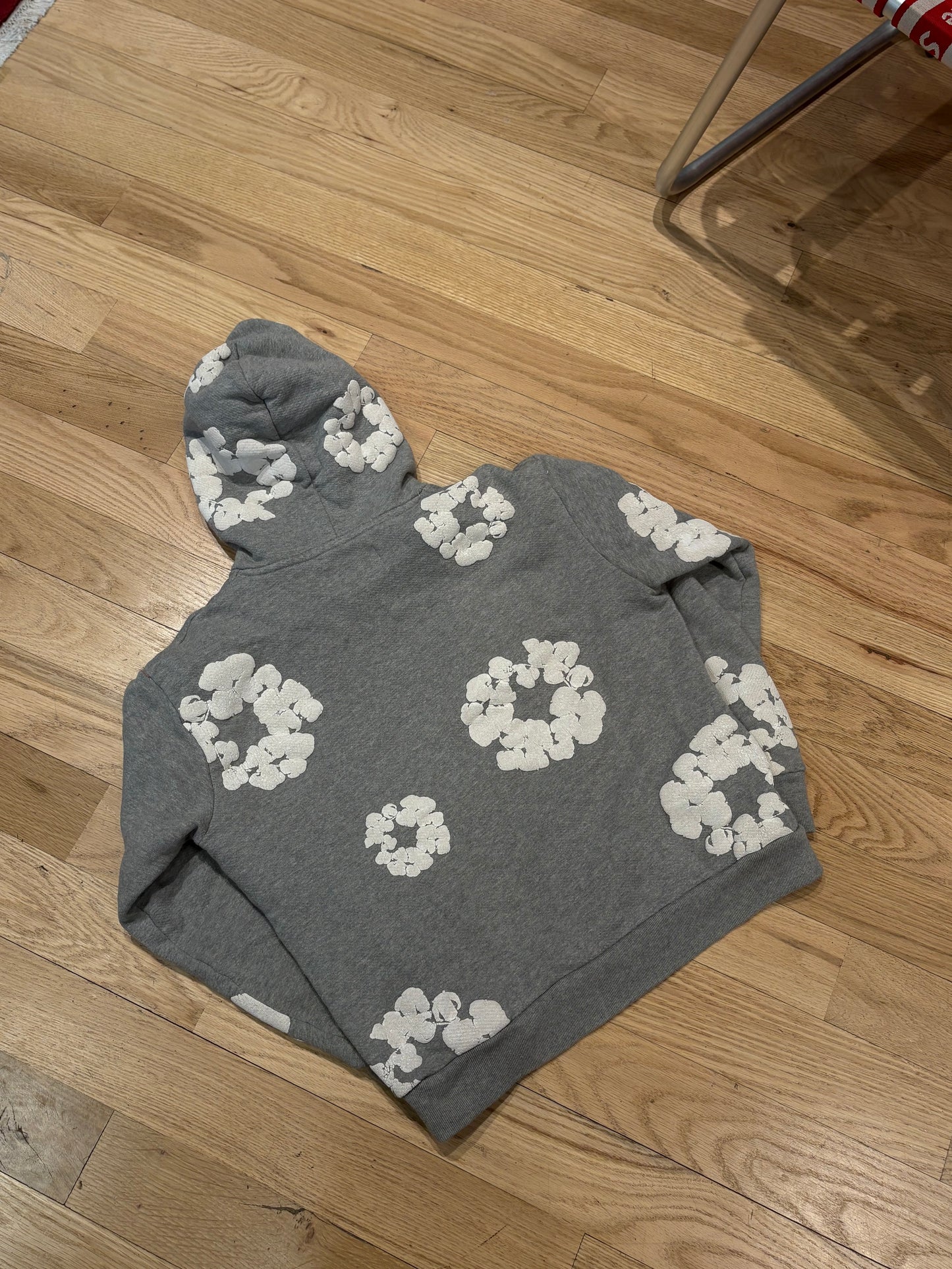 Denim Tears Wreath Hoodie Gray Size Small