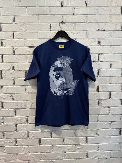 Bape Tee ‘Japanese Tattoo’ Navy Blue (Size M)