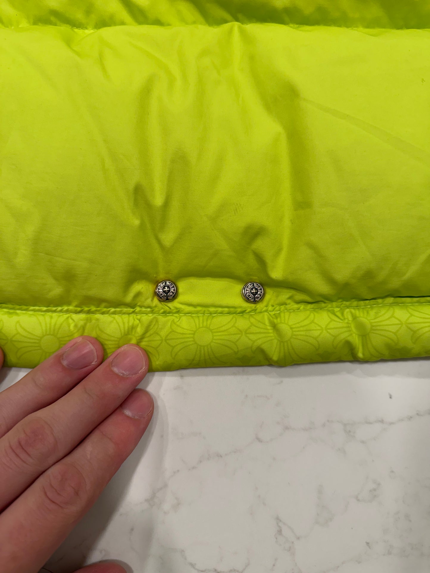 Chrome Hearts Green Quilted Puffer Jacket Size Medium
