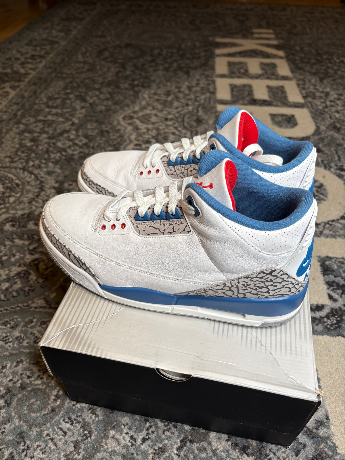 Jordan 3 Retro “True Blue” Clean Og Size 10.5