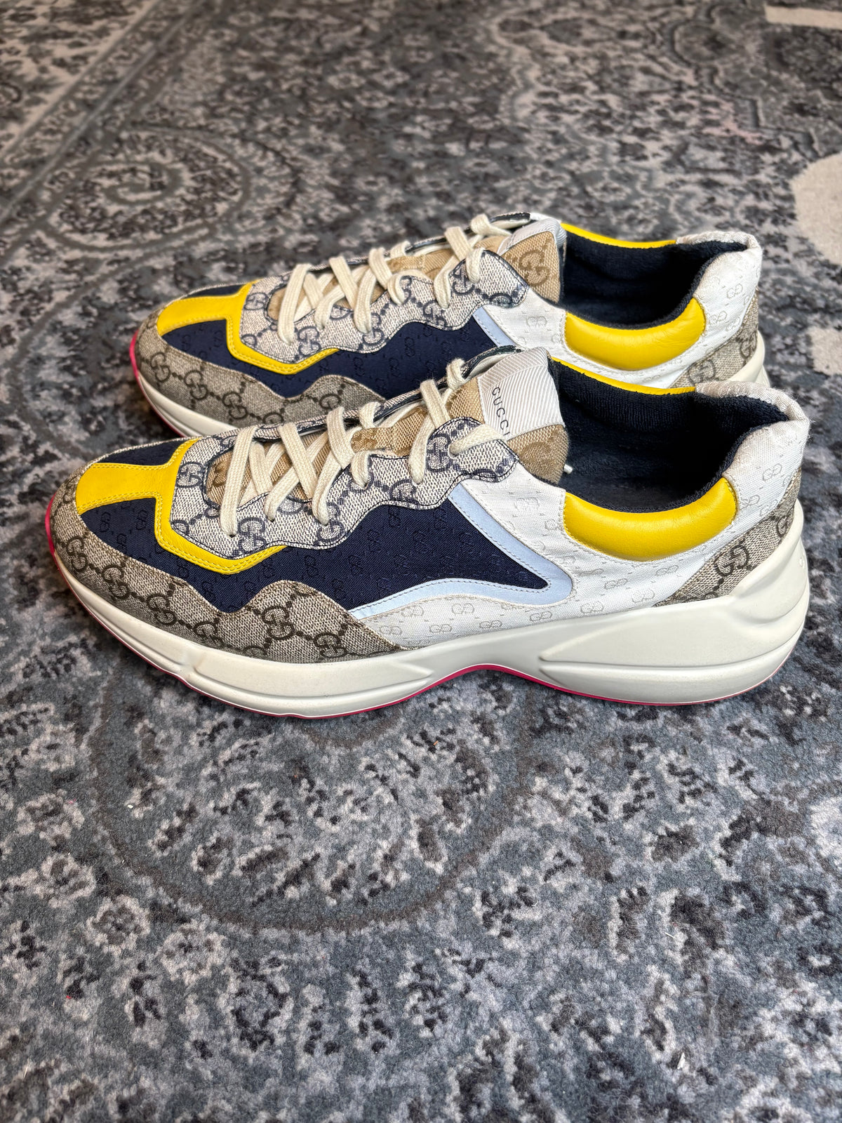 Gucci GG Rhyton “Beige White Yellow” Clean Nb Size 12 (46 EU)