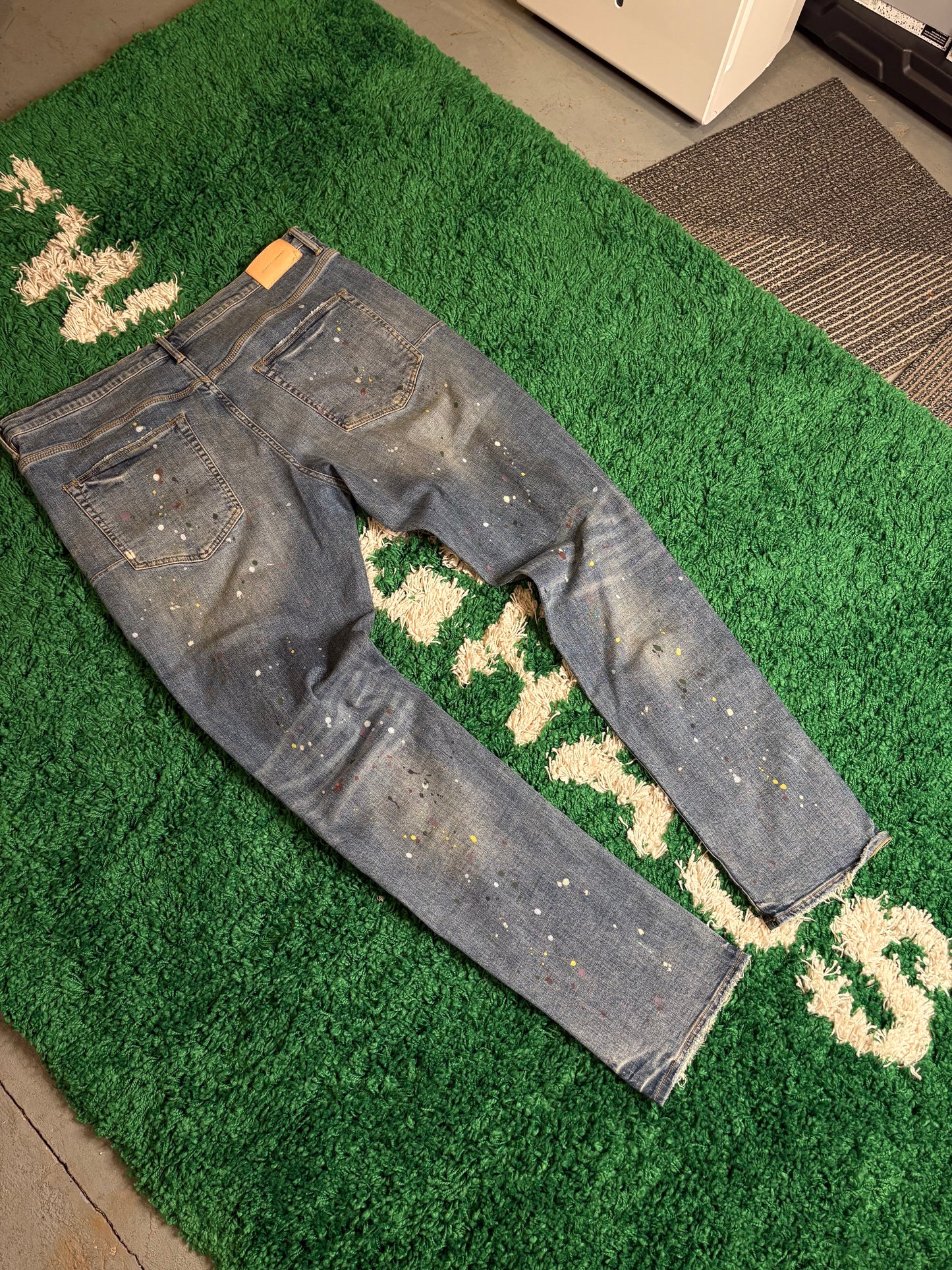 Purple Jeans Light Wash Paint Size 40