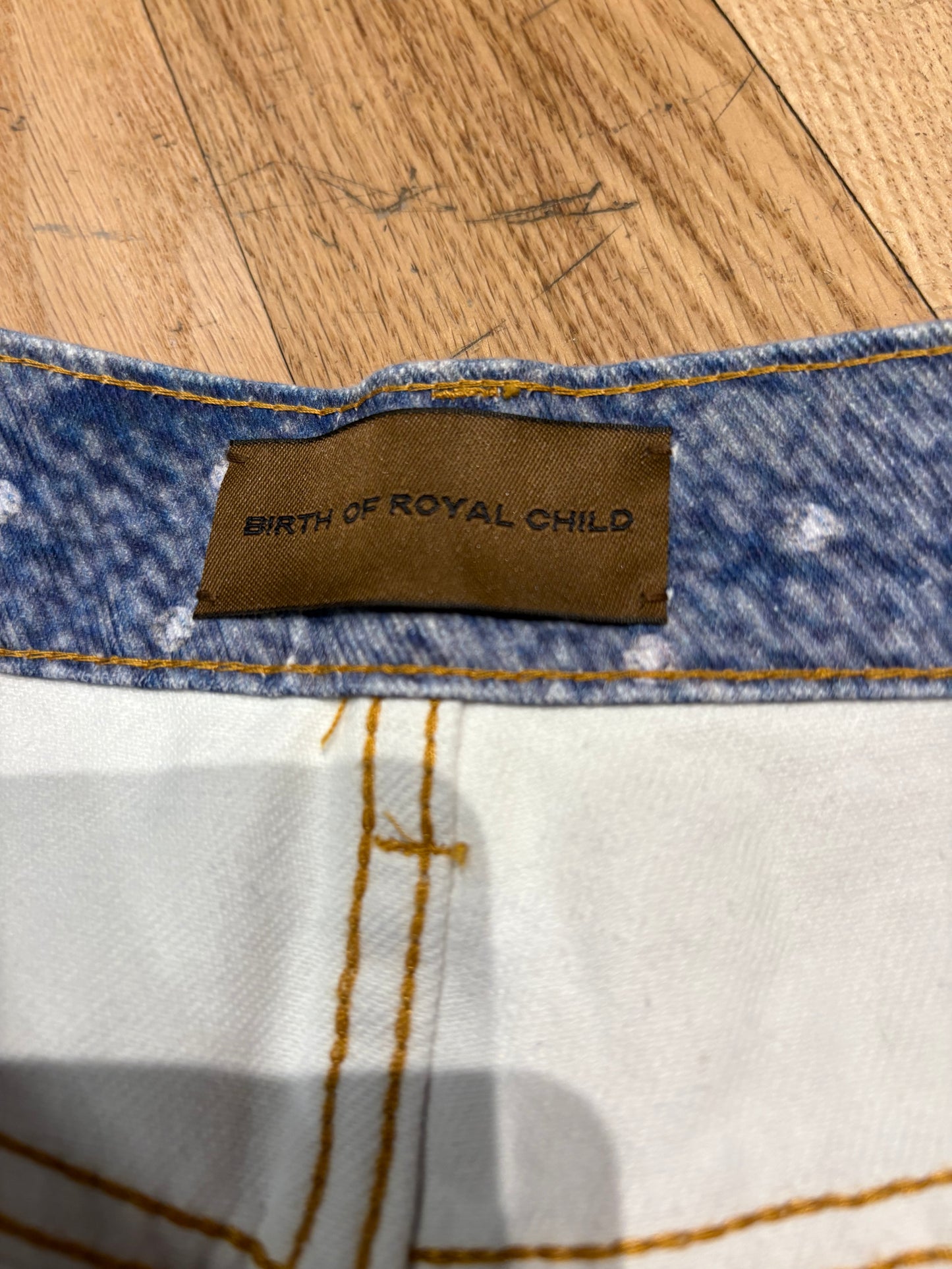 Birth of Royal Child Rhinestone Jeans Size Large