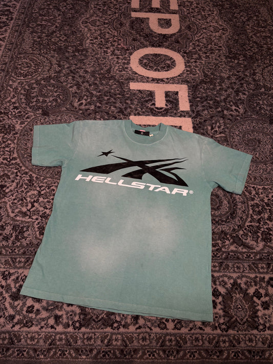 Hellstar Sport Logo Tee Washed Teal PO Size S