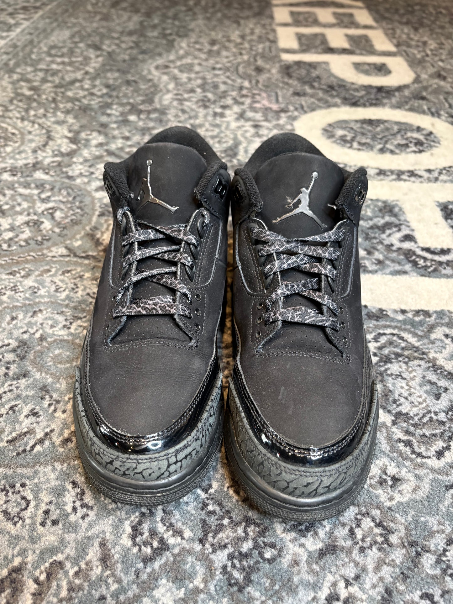 Jordan 3 Retro “Black Cats” Po Nb Size 10.5