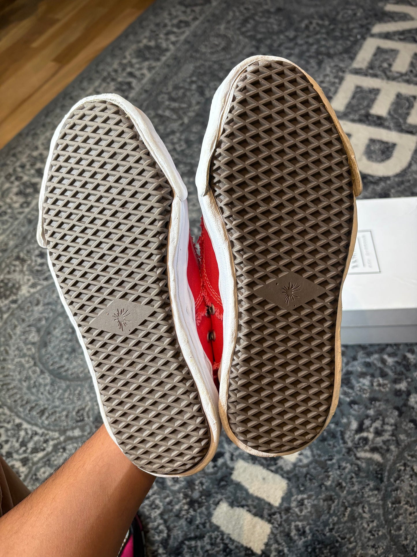 Maison Mihara Hank OG Sole Canvas Frayed Pink Po Og Size 7