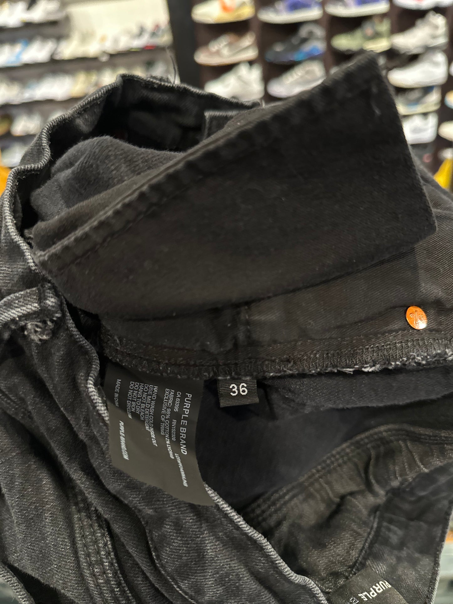 Purple Jeans Black Size 36