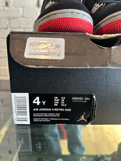 Air Jordan 4 “Bred” Size 4y PO OG