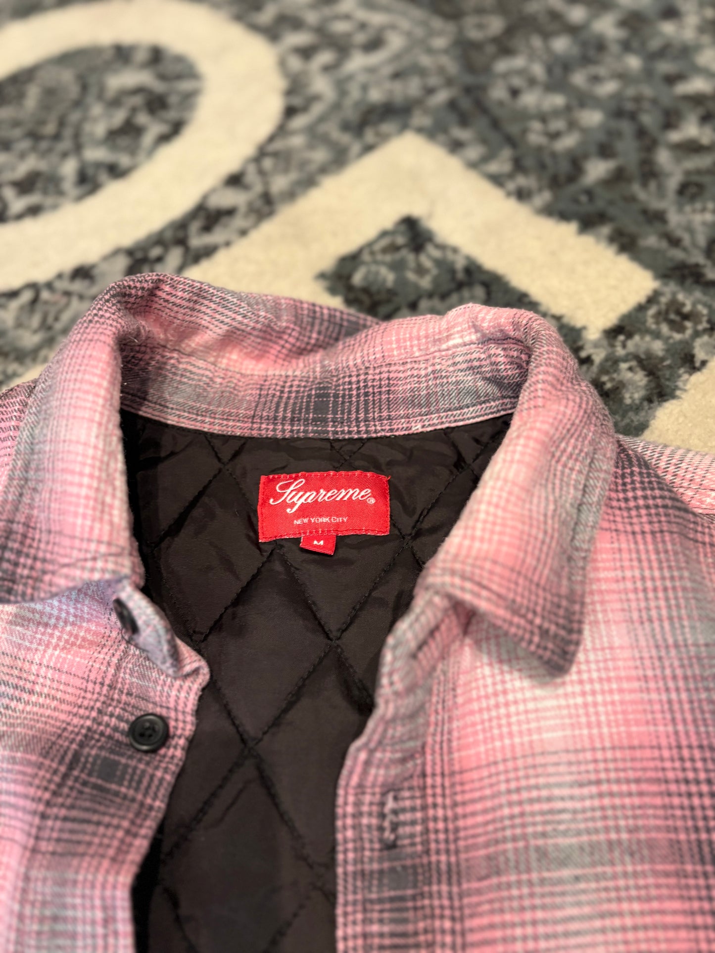 Supreme Pink Flannel Size Medium