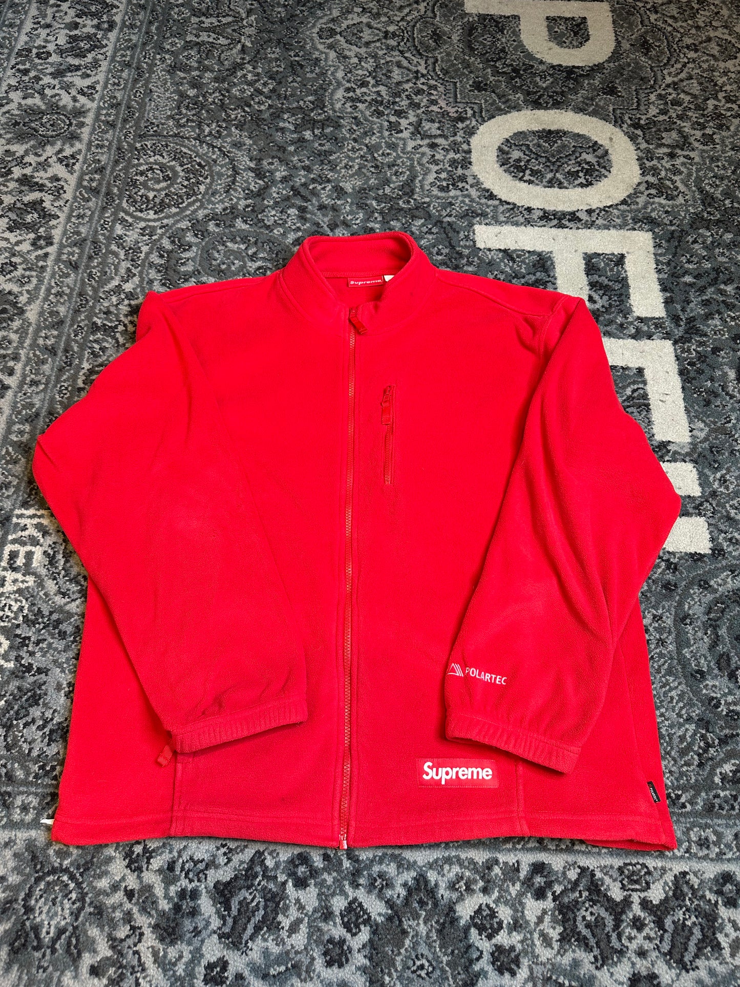 Supreme Polartec Zip Jacket Red Size XL