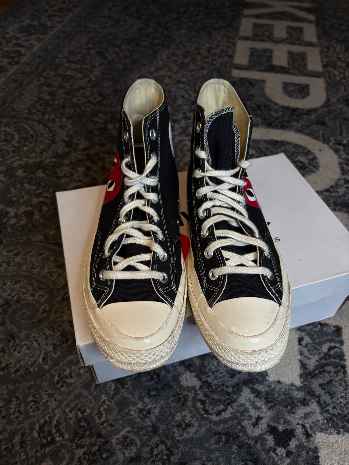 Comme des Garçons PLAY X Converse Chuck 70 High “Black”  Clean Rb Size 11