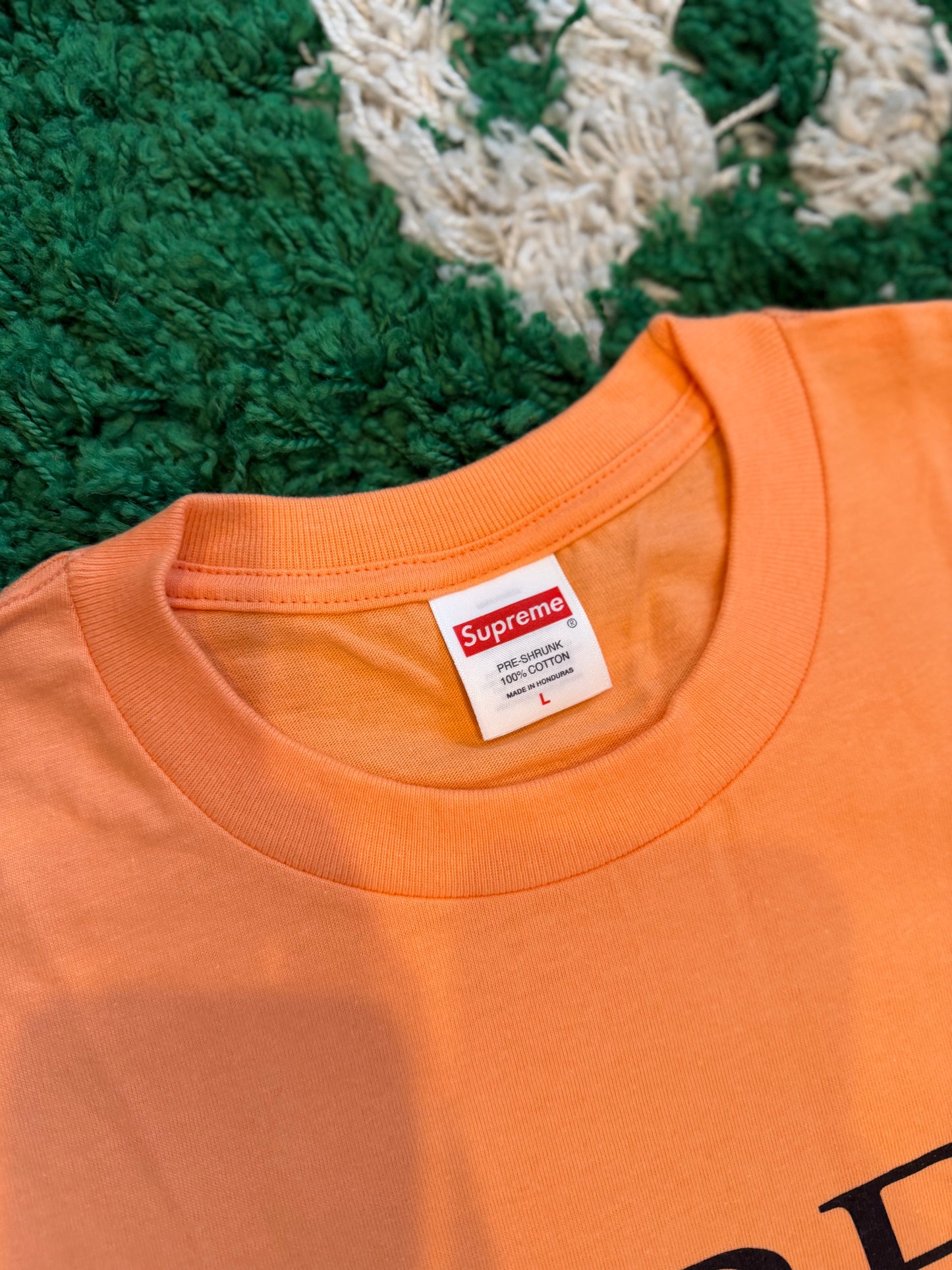 Supreme Orange Tee DS Size Large