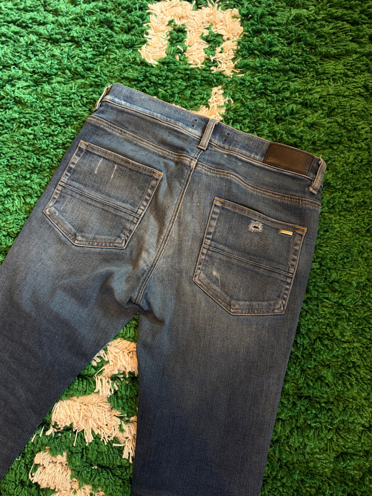 Amiri Jeans Distressed Black Patches Size 32