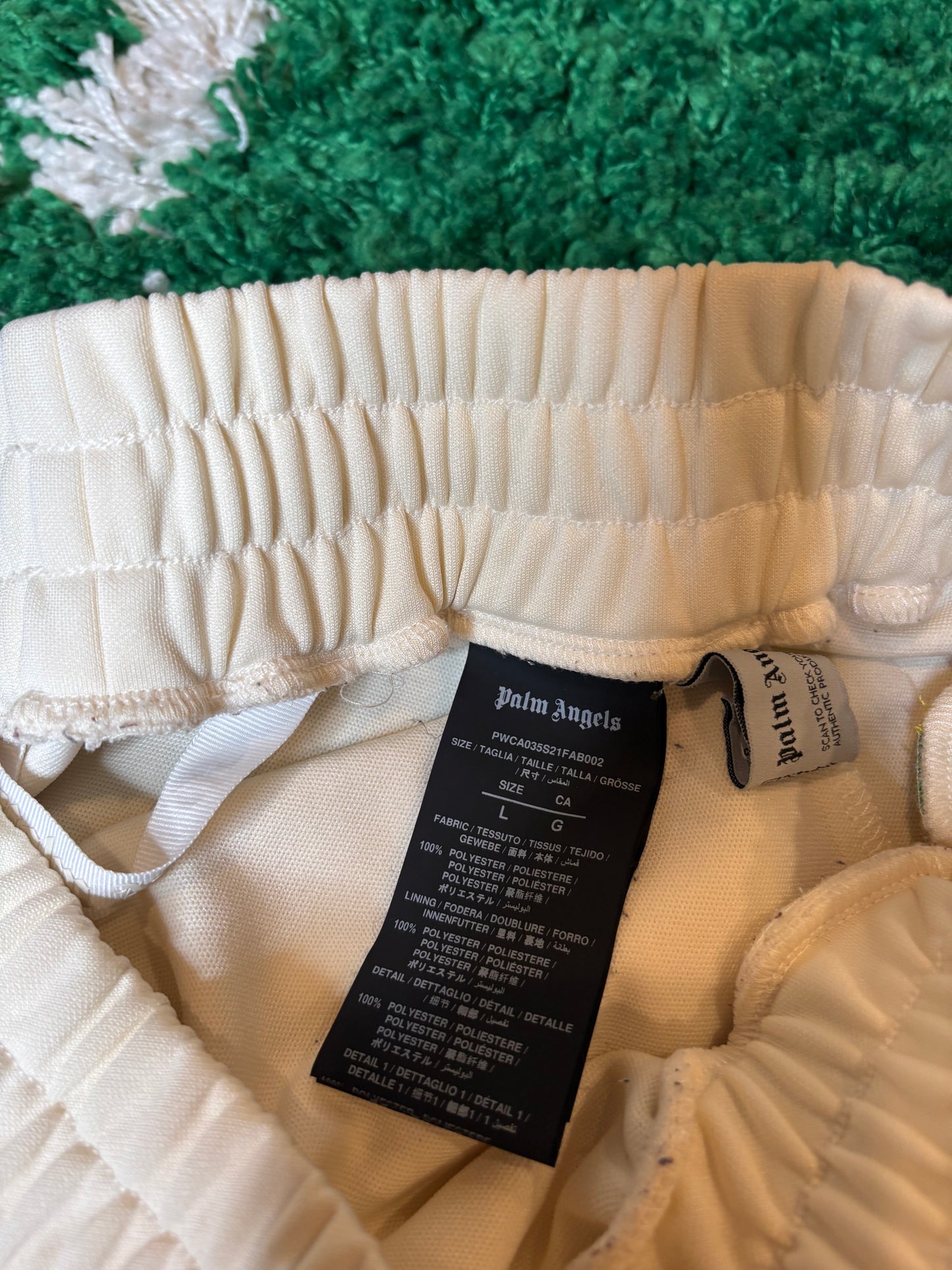 Palm Angels Rainbow Track Pants Beige Size Large