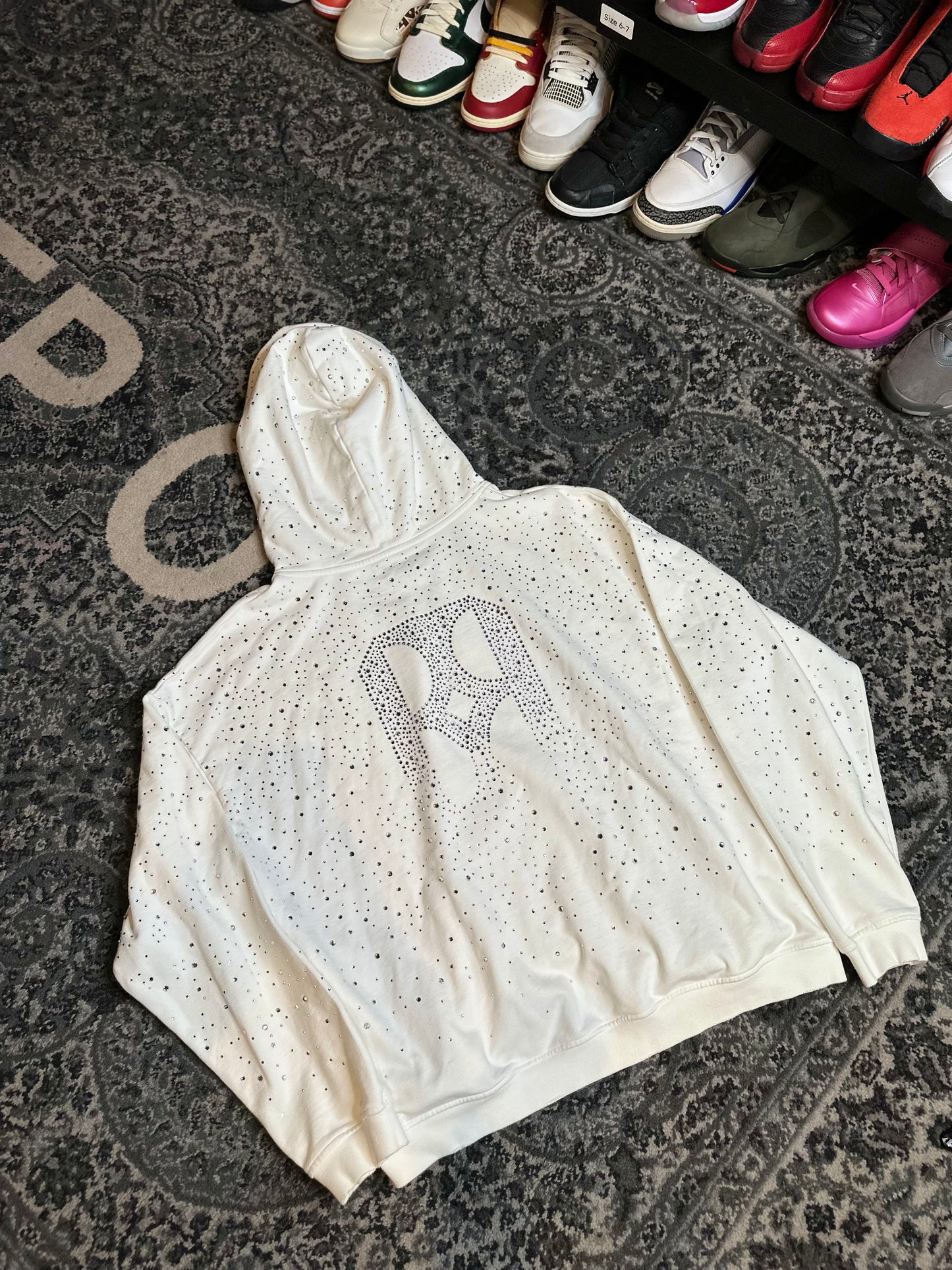 Birth of Royal Child White Rhinestone Size XL