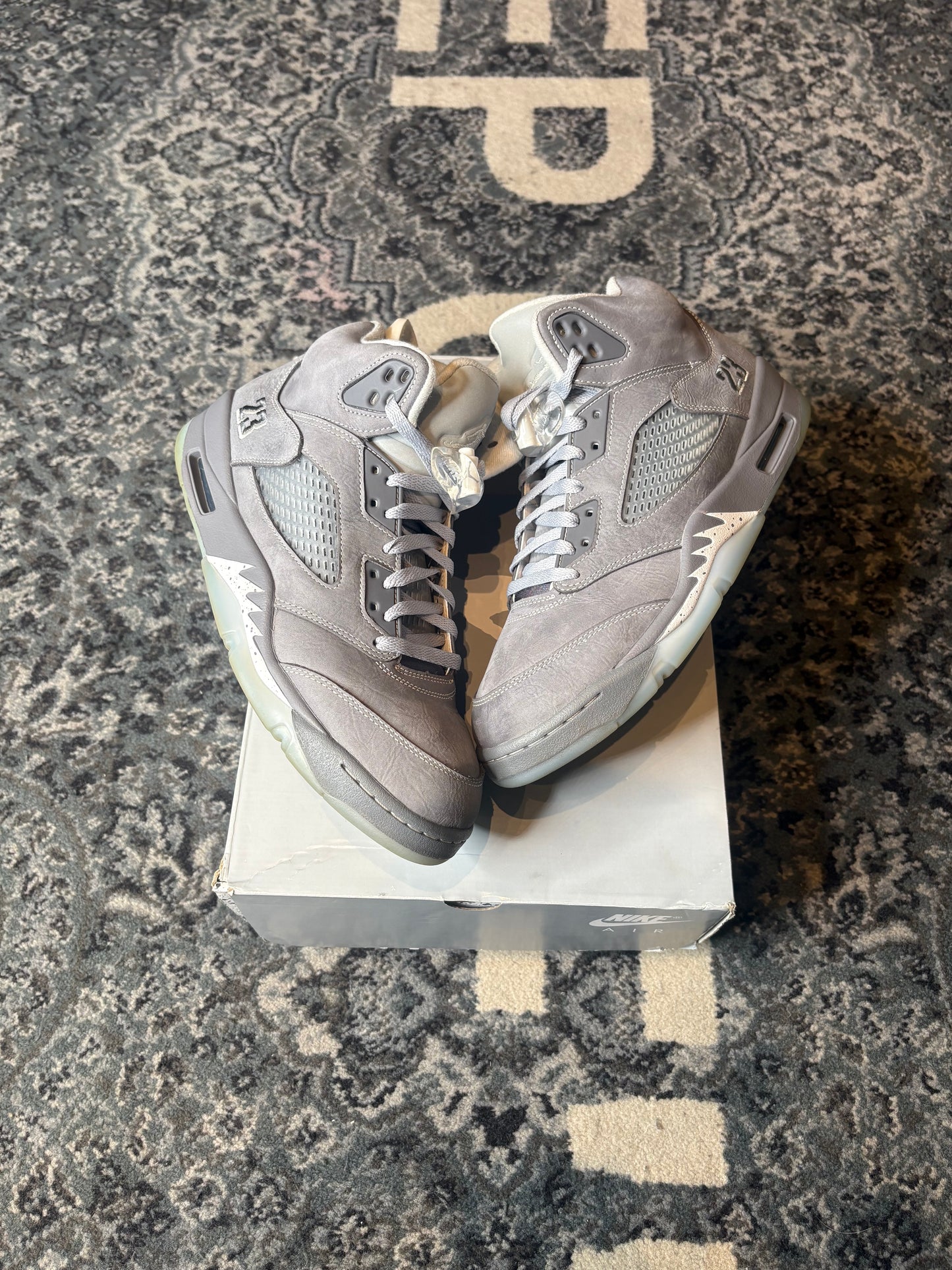 Jordan 5 Retro “Wolf Grey” Po Og Size 10.5