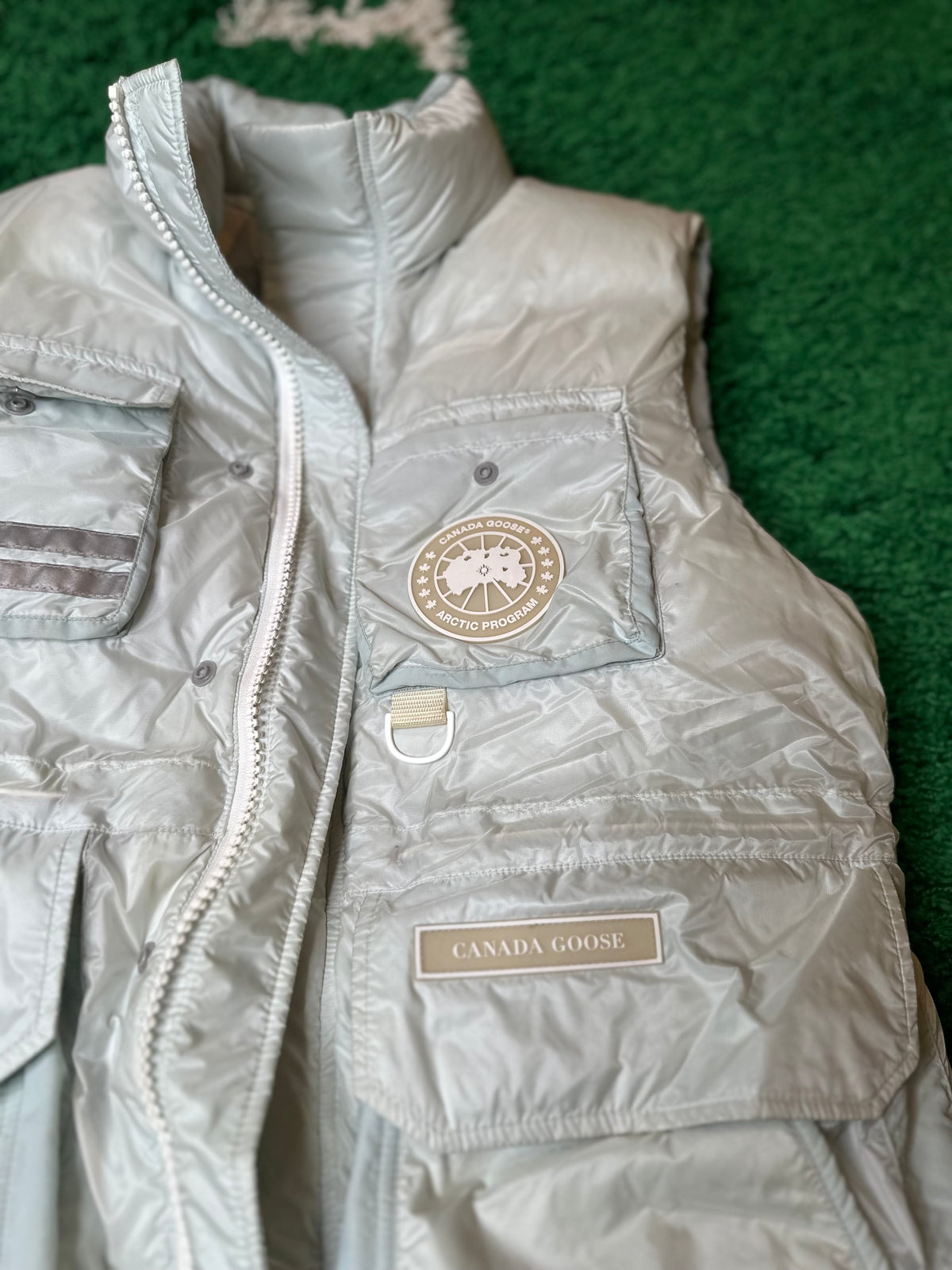 Canada Goose Blue Nylon Puffer Vest Size Small