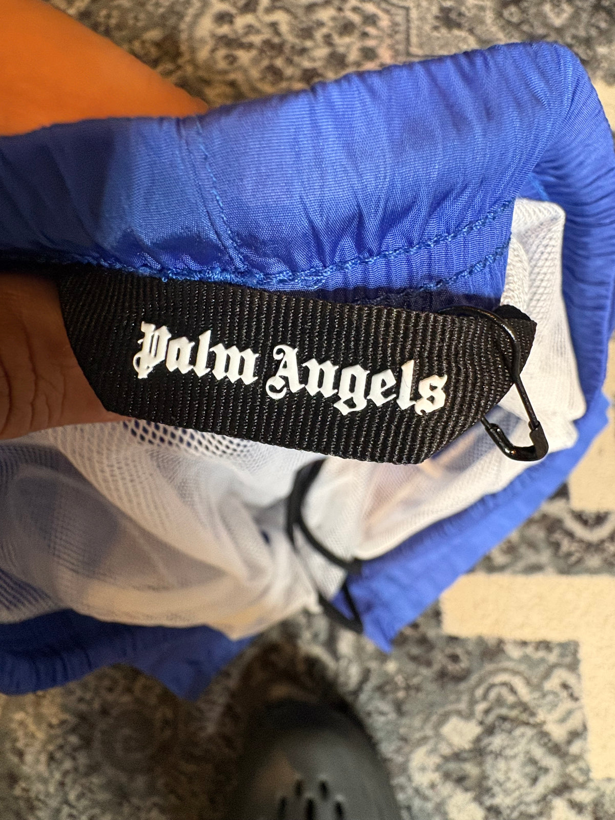 Palm Angels Swimming Trunks Blue Size Medium