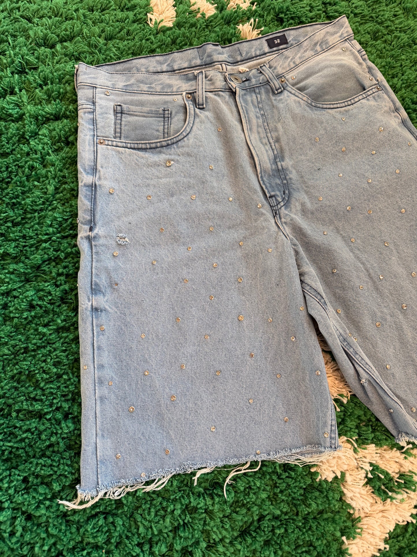 1998 USA Rhinestone Jorts Size 32