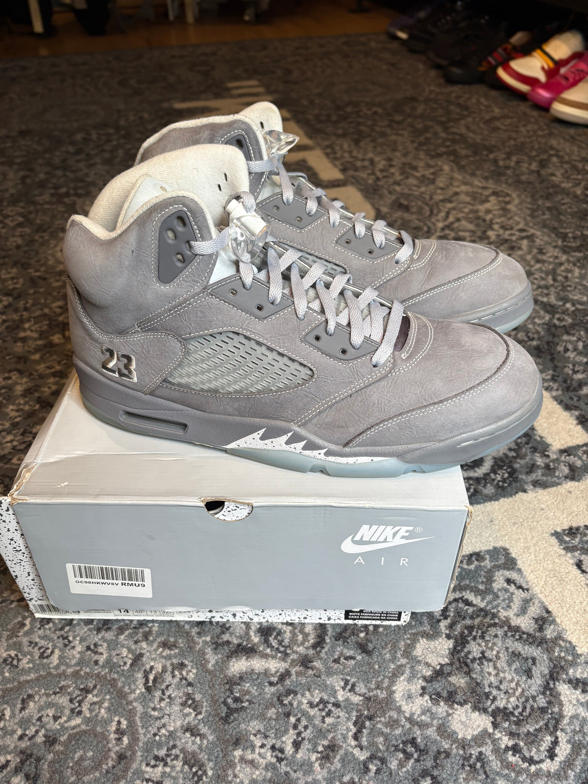 Jordan 5 Retro “Wolf Grey” Clean Og Size 14