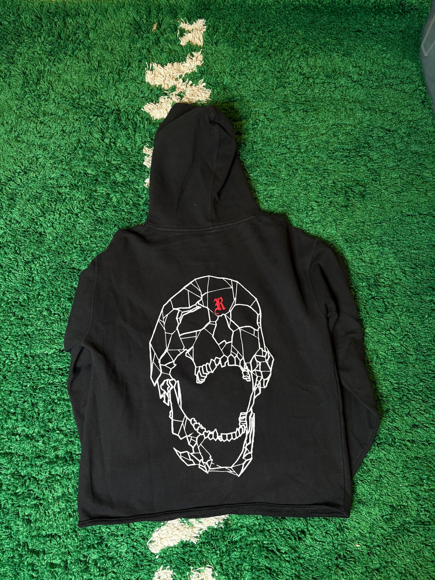 Revenge Skull Hoodie Black Size Large