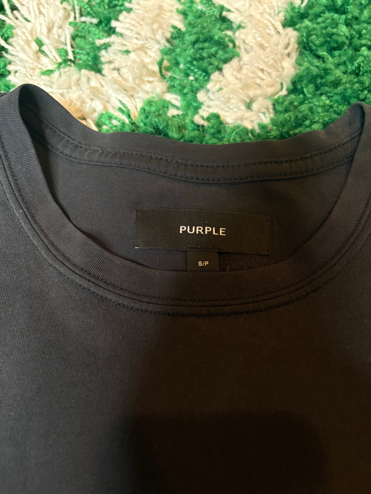 Purple Logo Tee Black Size Small
