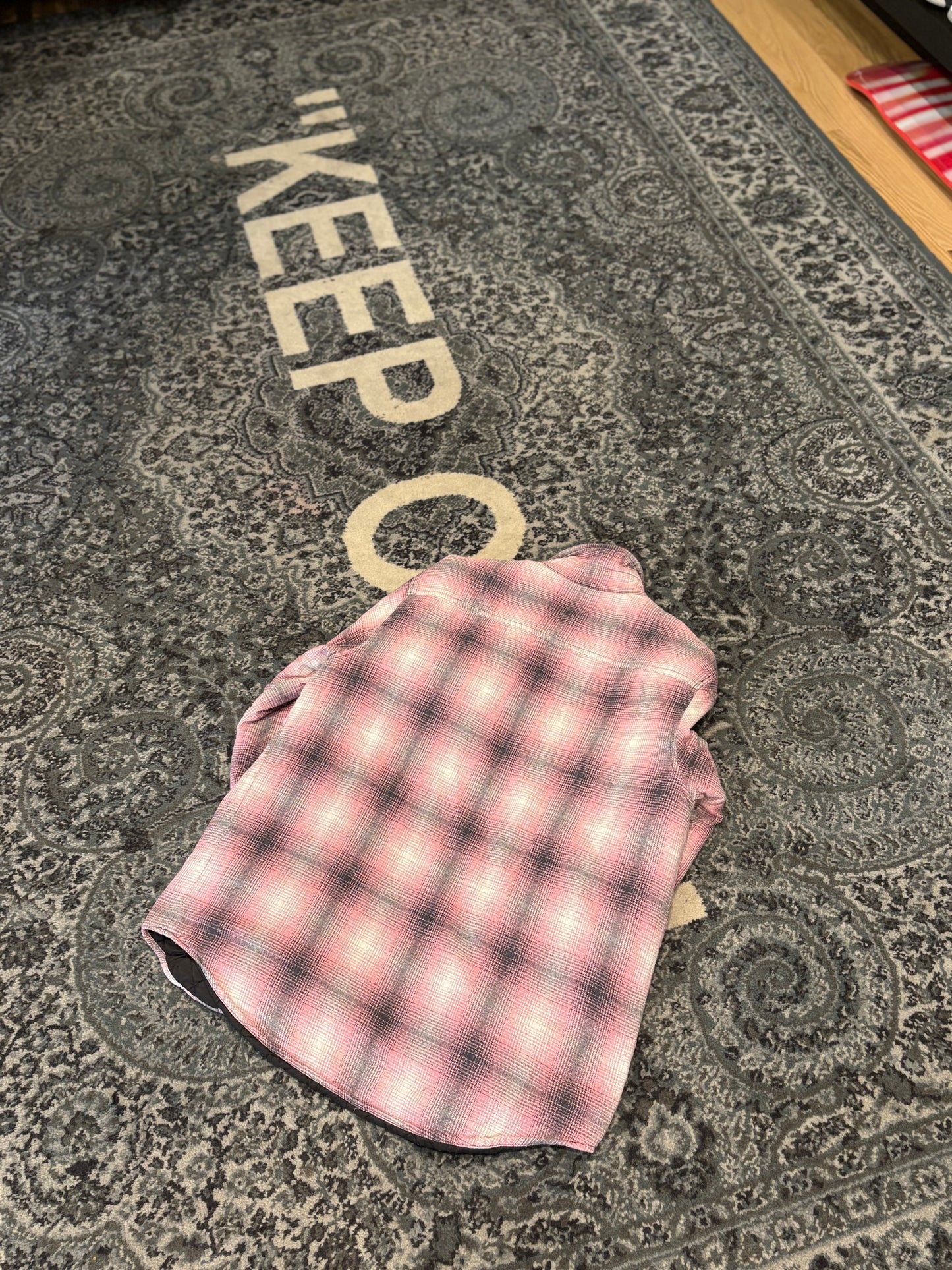 Supreme Pink Flannel Size Medium