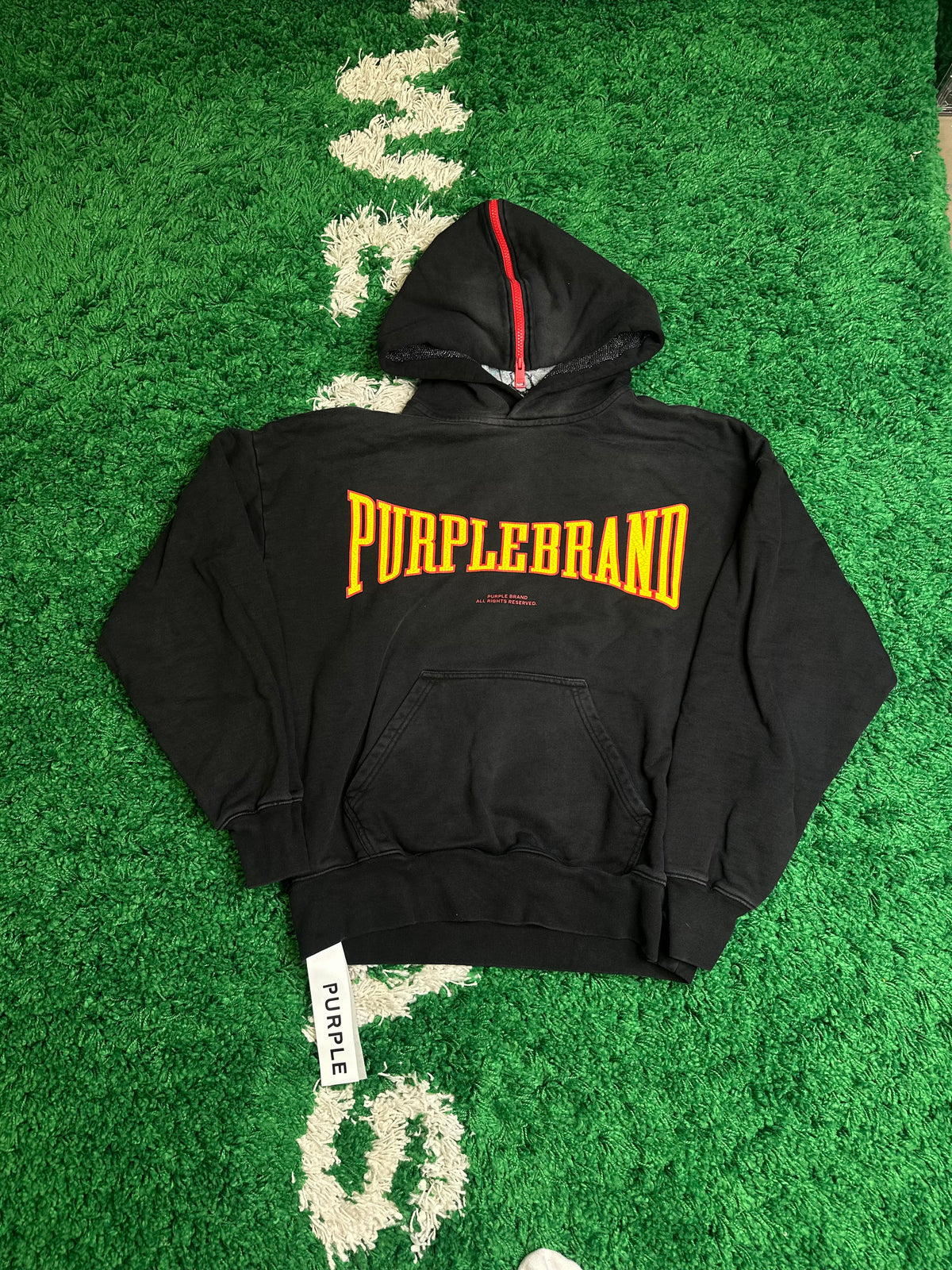 Purple Zipper Hood Hoodie Size Small