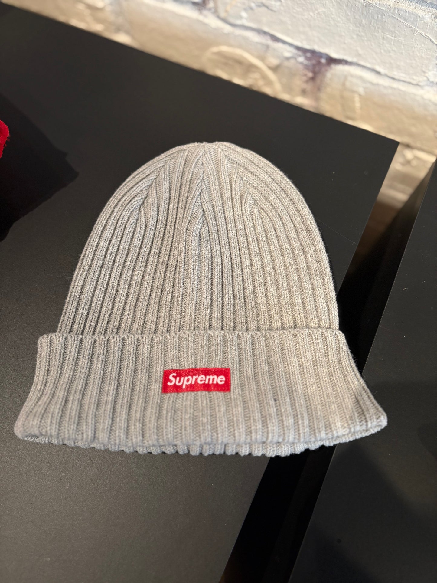 Supreme Gray Box Logo Beanie DS
