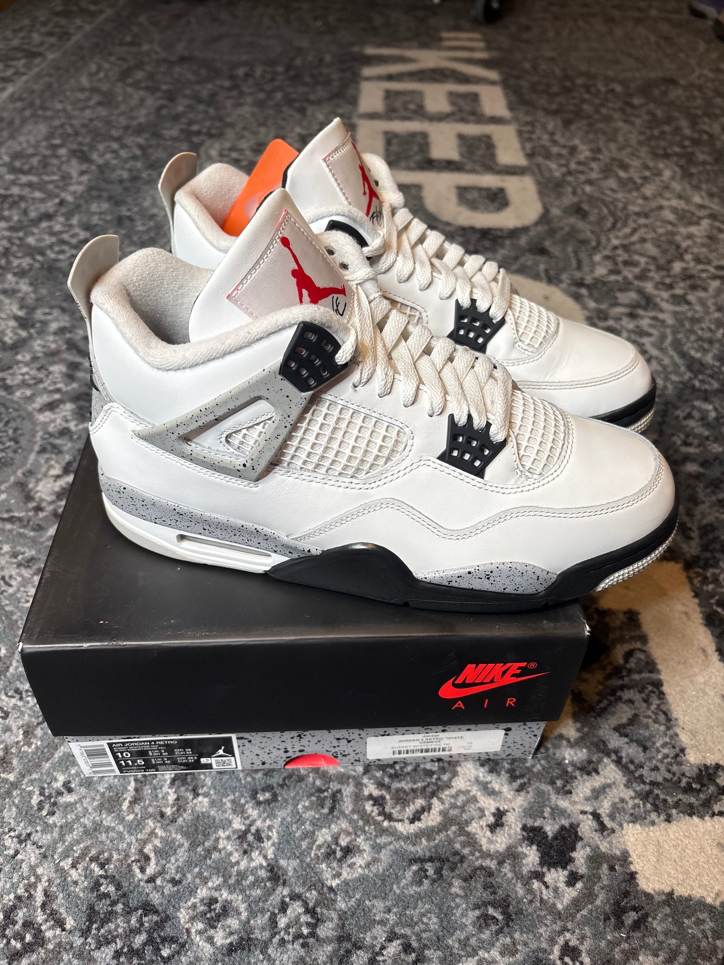 Jordan 4 Retro “White Cement” Clean Og Size 10