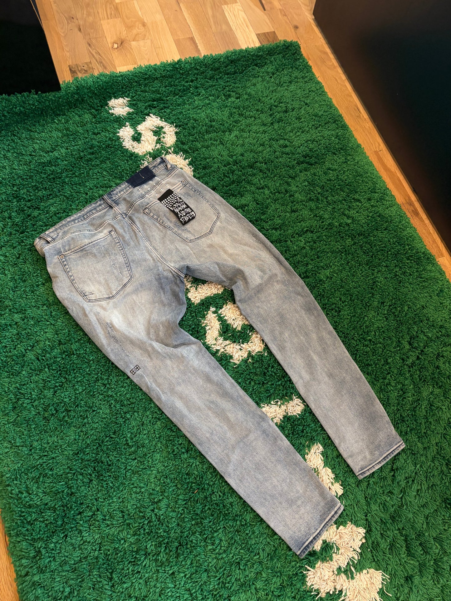 Ksubi Light Wash Distressed Jeans Size 40