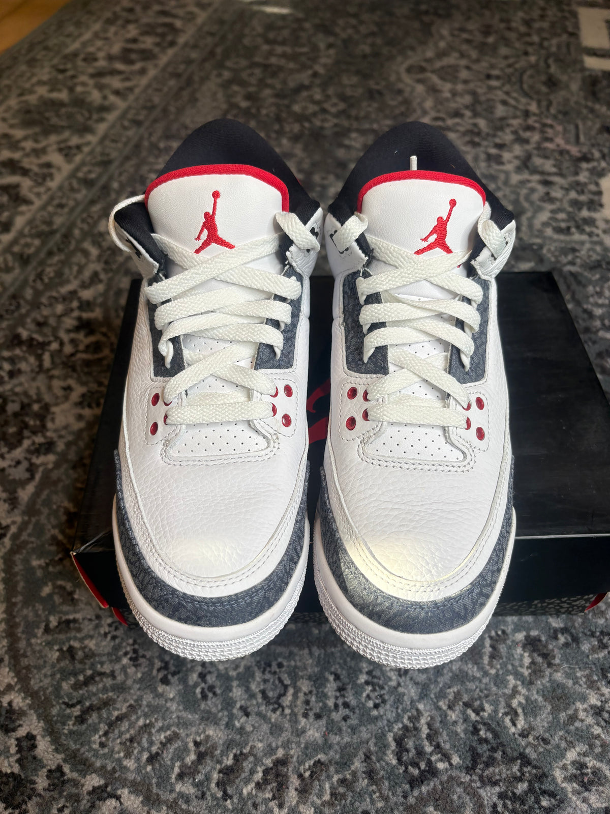 Jordan 3 Retro “SE Fire Red Denim” Clean Og Size 7Y