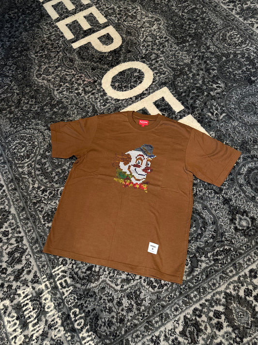Supreme Brown Sequin Clown Tee Size Small