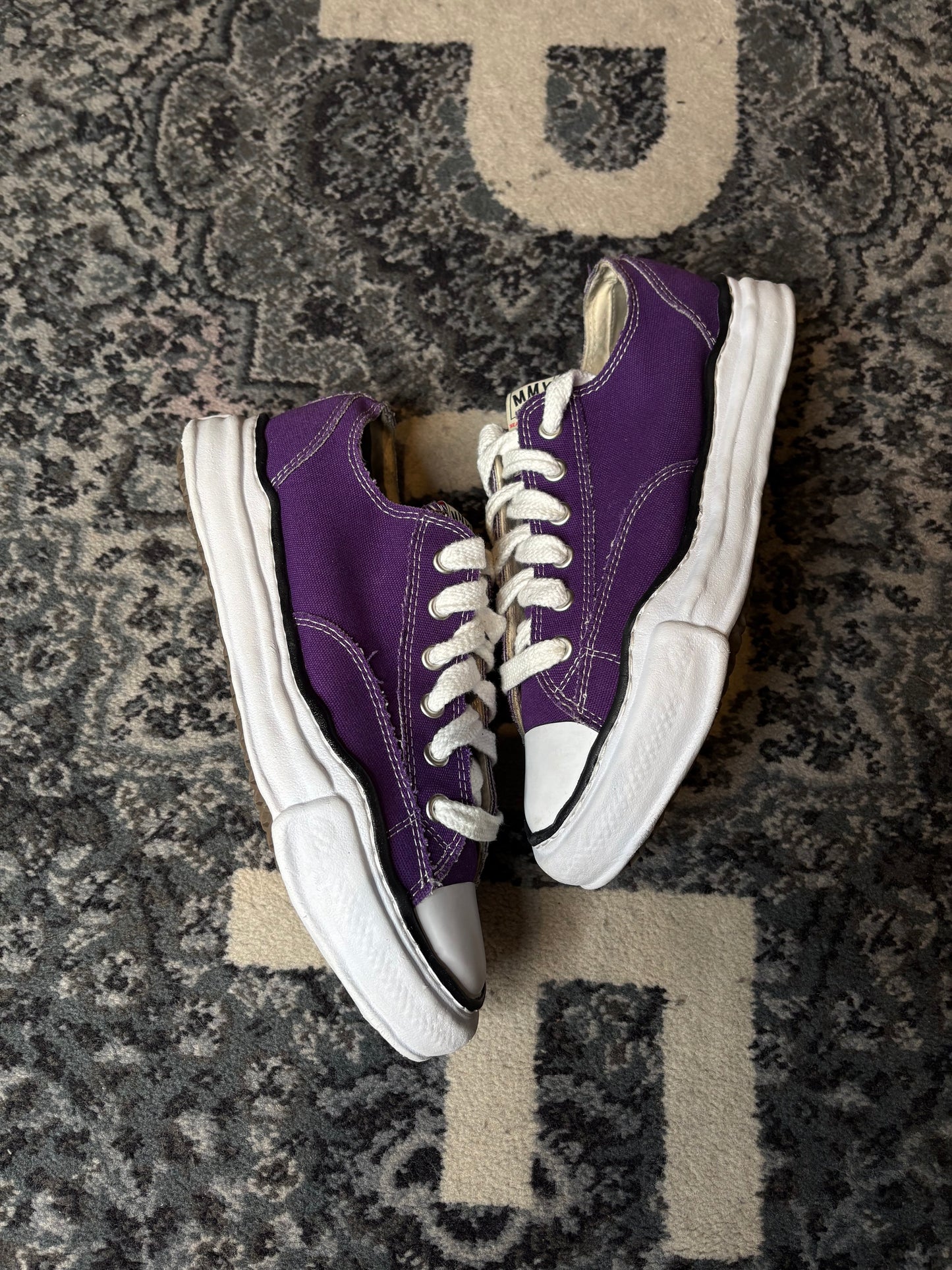 Maison Mihara Yasuhiro Peterson Og Sole Canvas Low “Purple” Clean Nb Size 11(44 EU)