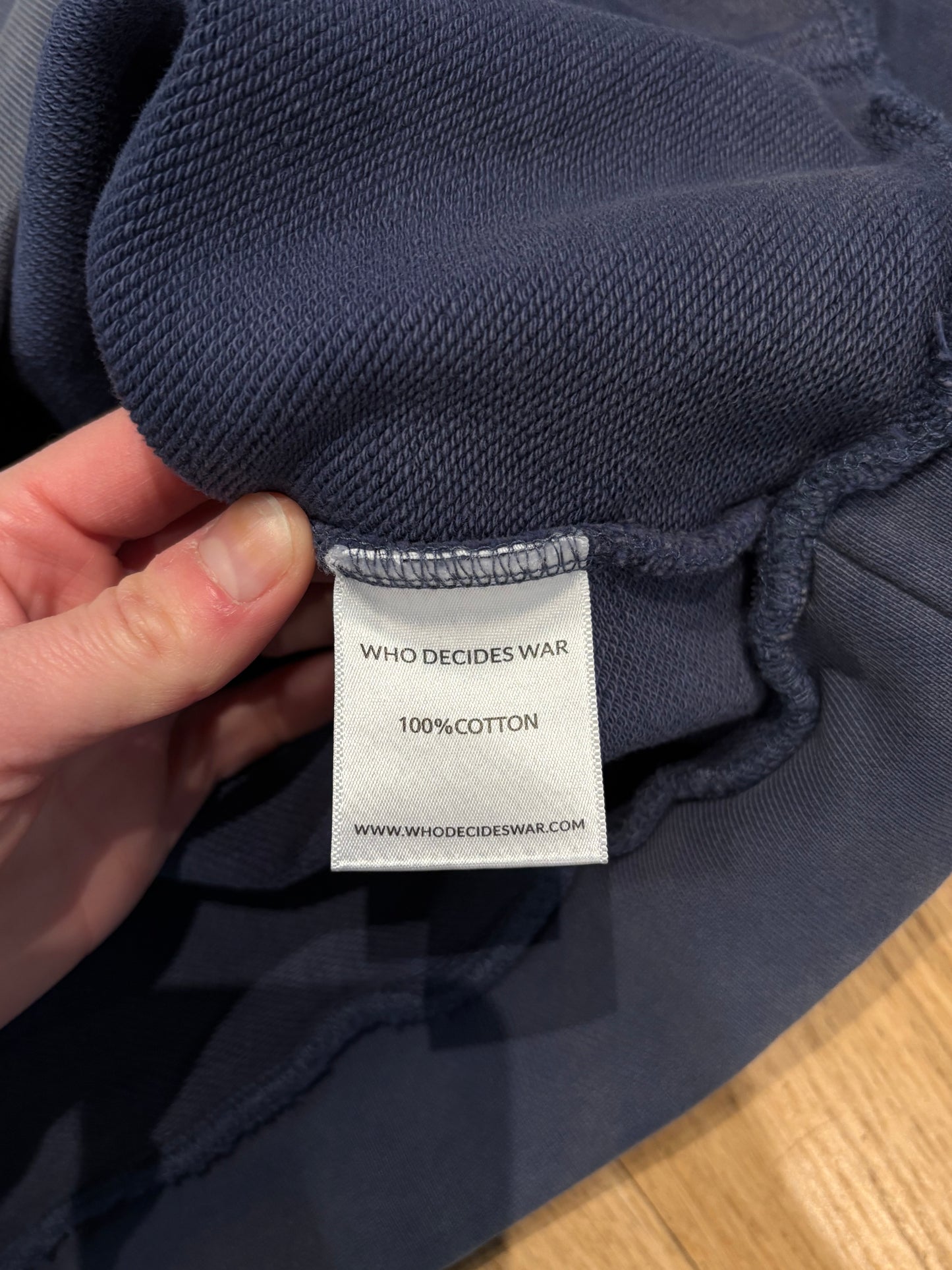 Who Decides War? Hoodie Navy Size Small