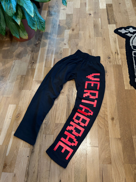 Vertebrae Sweatpants Black/Red Size Small