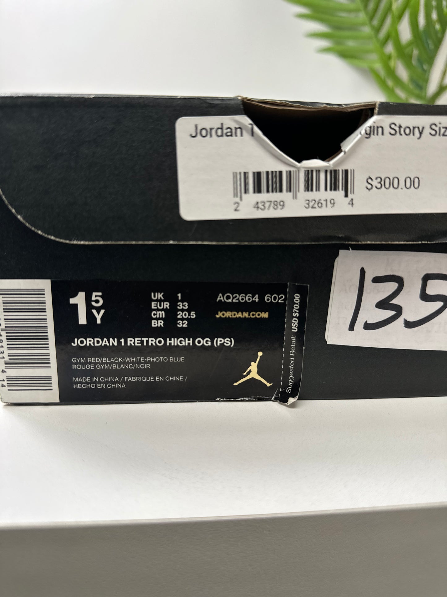 Air Jordan 1 OG “Spider-Verse Origin Story” PS Size 1.5 DS OG