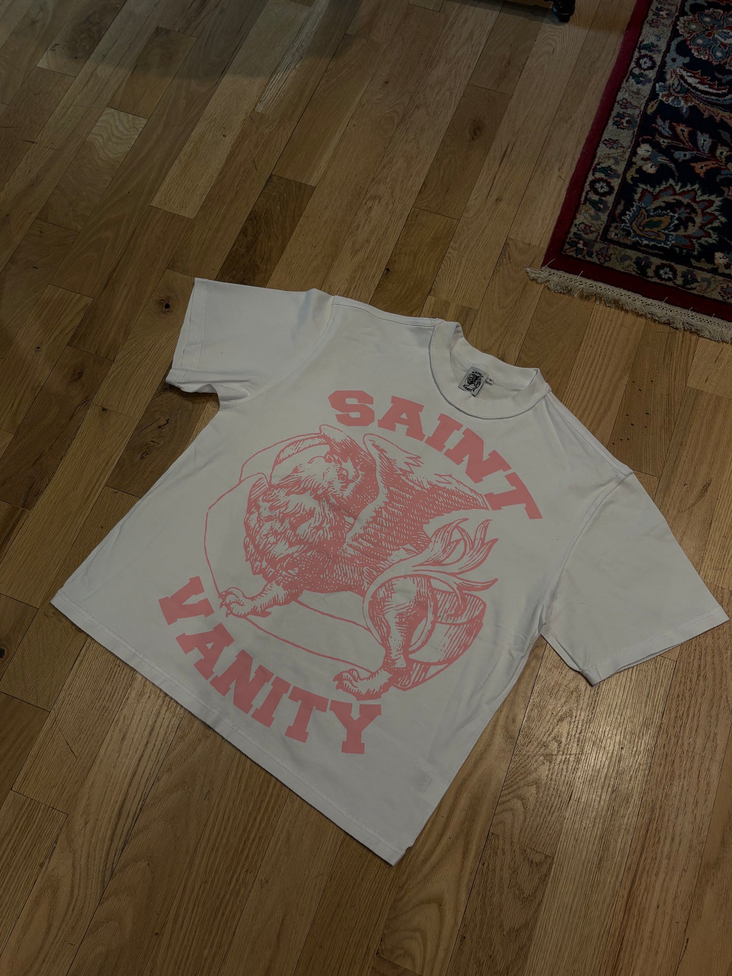 Saint Vanity White/Pink Tee Size Medium