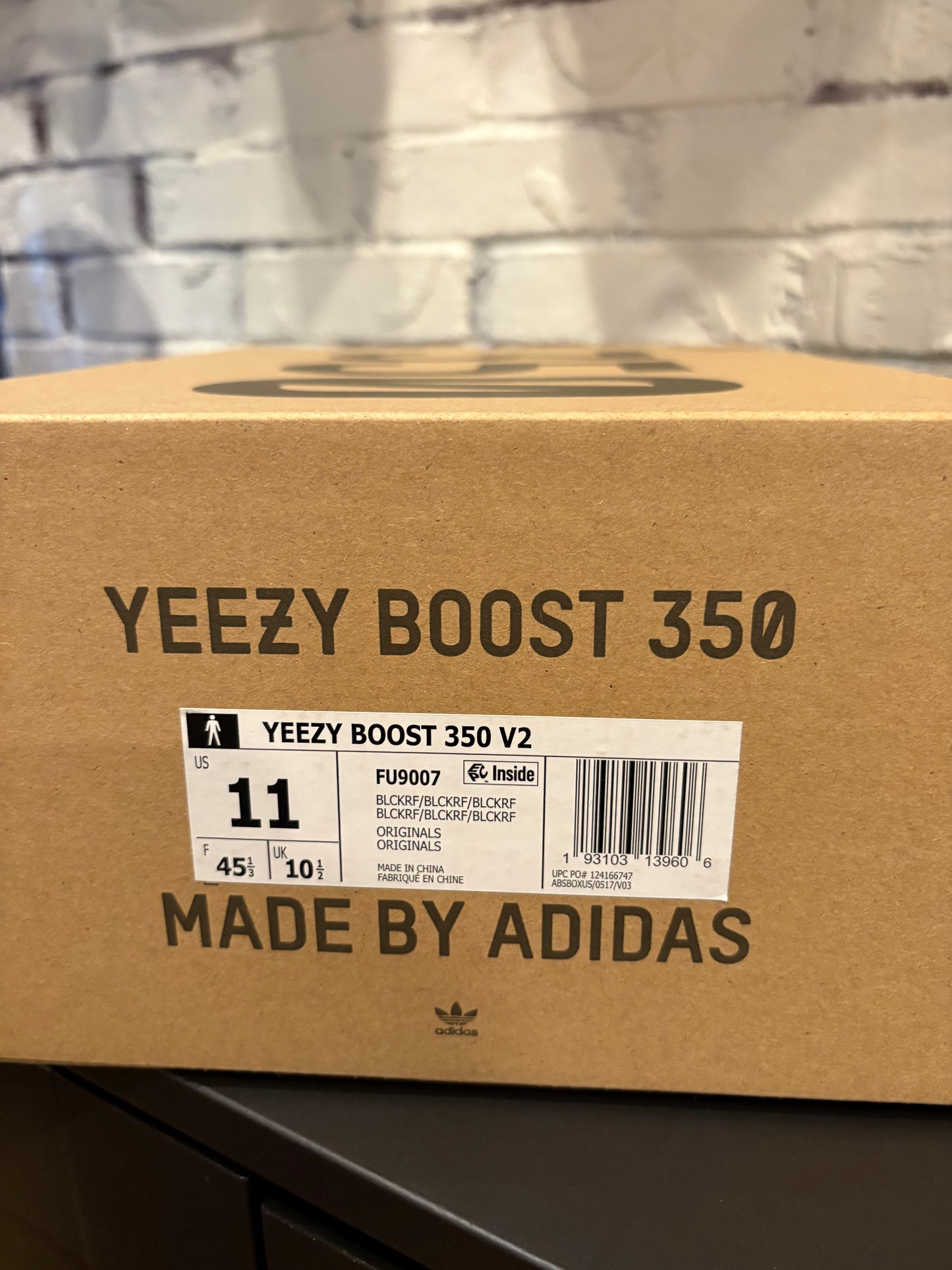 Yeezy 350 Boost V2 Static Black Reflective DS OG Size 11