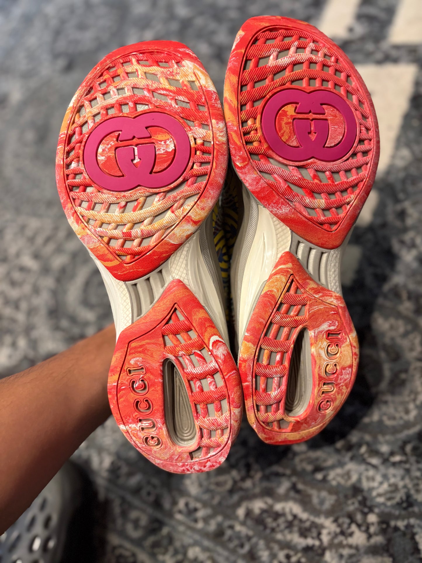 Gucci Run Sneaker “Marble and Floral” NB CLEAN SIZE 10G Fits 10.5