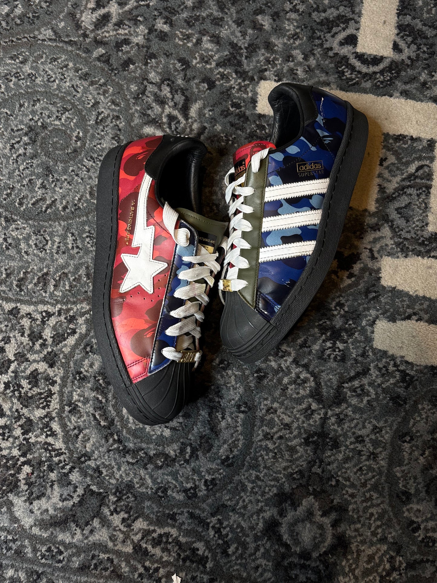 Adidas Superstar 80s Bape Multi Camo Clean Nb Size 10.5