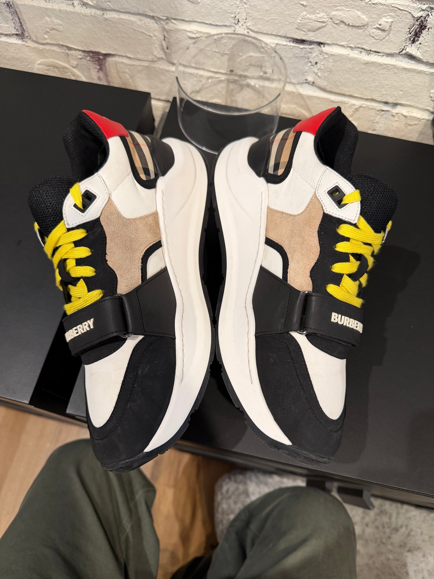 Burberry Ramsey Sneakers White Beige Clean NB Size 46