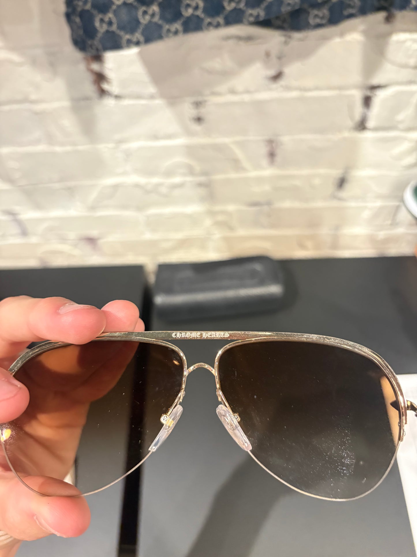 Chrome Hearts Gold Sunglasses