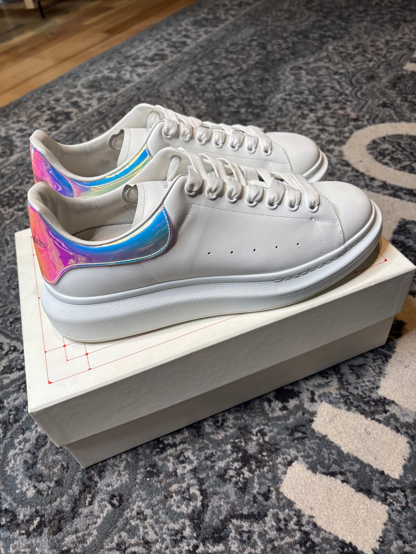 Alexander McQueen Low Top White Iridescent Clean Og Size 12(45 EU)