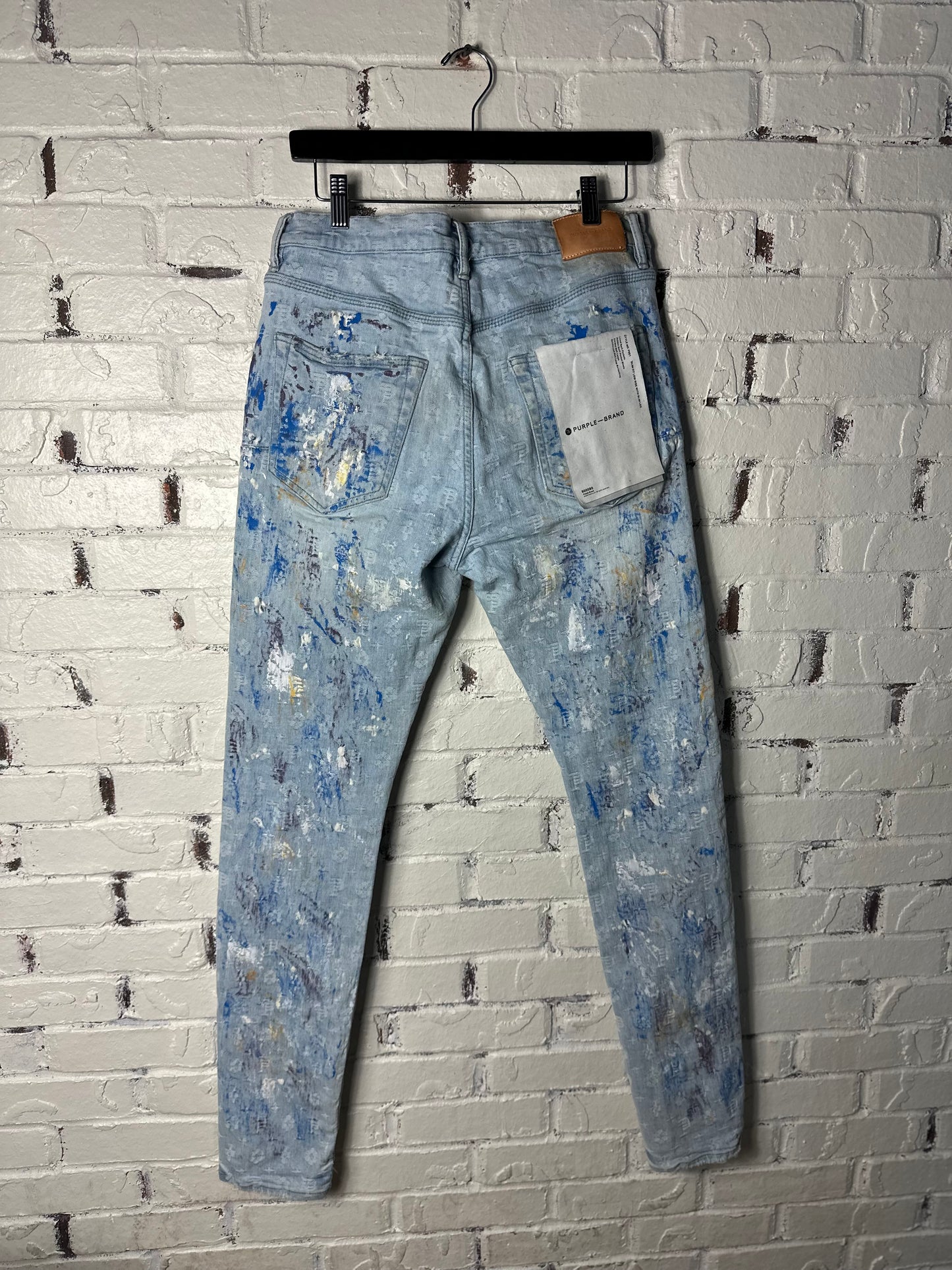 Purple jeans paint splatter size 32 DS