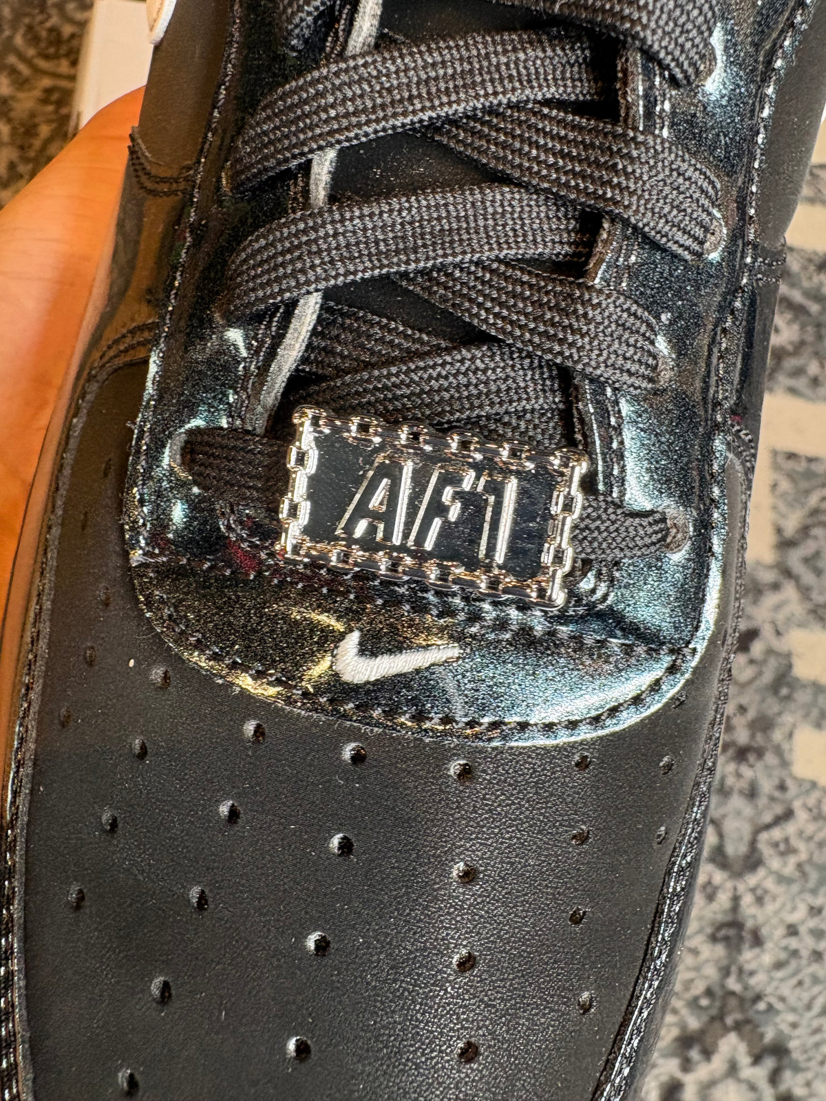 Air Force 1 Low “07 LV8 “Glam Rock Black White”  Vnds Og Size 13