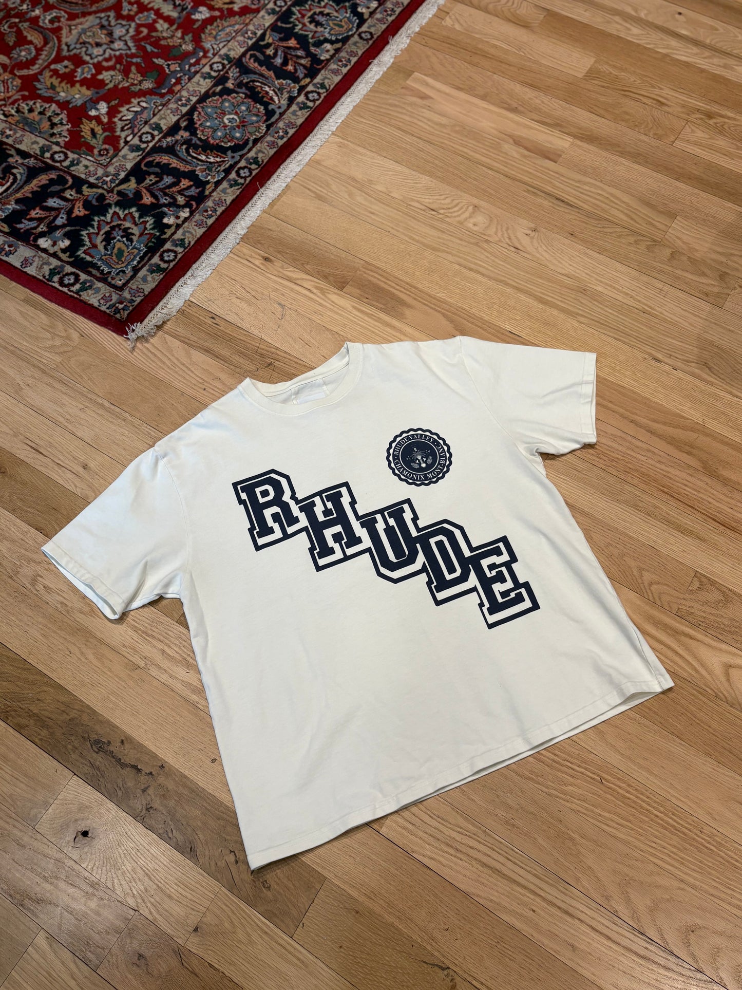 Rhude Tee White/Navy Size XL